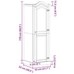 vidaXL Armoires avec étagère Blanc 55 x 52 x 170 cm Pin massif