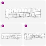 vidaXL Ensemble de canapés d'extérieur 5 pc Naturel et noir