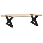 vidaXL Pieds de table basse 2 pièces Noir 60 x (30-31 3) cm Acier
