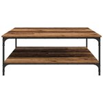 vidaXL Table basse Bois ancien 100 x 100 x 40 cm Bois d'ingénierie