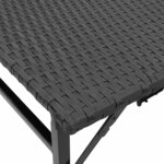 vidaXL Ensemble à manger de jardin 5 Pièces pliable noir résine tressée