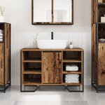 vidaXL Meuble lavabo Bois ancien 91x35x60 cm en bois d'ingénierie