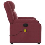 vidaXL Fauteuil de massage inclinable Rouge bordeaux Tissu