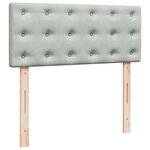 vidaXL Sommier à lattes de lit et matelas gris clair 120x190cm velours
