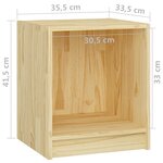 vidaXL Table de chevet 35 5x33 5x41 5 cm bois de pin massif