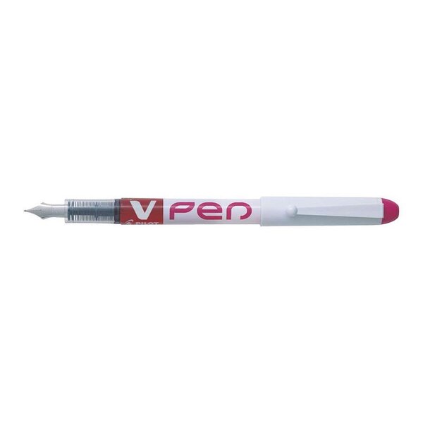 Stylo Plume Effaçable Jetable V-Pen Pointe Moyenne Rose x 12 PILOT