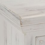 vidaXL Buffet Blanc 140x40x74 cm Bois de manguier massif