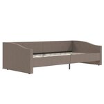 vidaXL Lit avec USB Taupe Tissu 90x200 cm