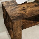 vidaXL Table basse Chêne fumé 92 x 49 5 x 45 cm Bois d'ingénierie