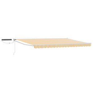 vidaXL Auvent rétractable électrique Jaune et blanc 4 5 × 3 m