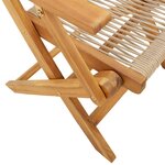 vidaXL Ensemble à manger de jardin 5Pièces beige polypropylène et bois