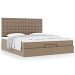 VidaXL Cadre de lit ottoman et matelas cappuccino 160x200cm similicuir