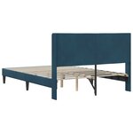 vidaXL Cadre de lit avec tête de lit Bleu 120 x 200 cm Velours