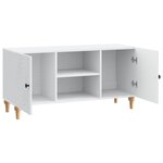 vidaXL Meuble TV Blanc 102 x 34 5 x 50 cm Bois d'ingénierie