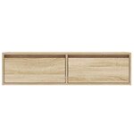 vidaXL Meuble TV avec lumières LED chêne sonoma 100X35 5x25 cm