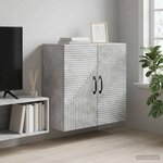 vidaXL Armoire Murale Gris béton 59 x 31 x 60 cm Bois d'ingénierie