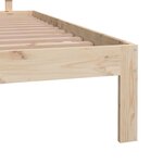 vidaXL Cadre de lit bois massif 150x200 cm très grand