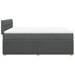 vidaXL Sommier à lattes de lit avec matelas Gris foncé 140x190cm Tissu