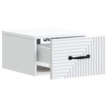 vidaXL Cabinet de chevet mural 2 Pièces Blanc 34 5 x 33 x 20 cm