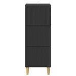 vidaXL Armoire à tiroirs Noir 33 x 34 5 x 90 cm Bois d'ingénierie