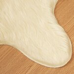 vidaXL Tapis en fausse Tafalla Crème 50 x 80 cm Polyester