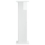 vidaXL Support de Plante 2 Pièces Blanc brillant 30 5 x 30 x 100 5 cm