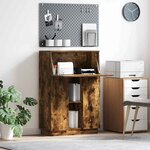 vidaXL Bureau Chêne fumé 71 5 x 31 5 x 106 5 cm Bois d'ingénierie