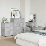 vidaXL Armoires de rangement 2 Pièces Gris béton 80 x 48 x 105 cm