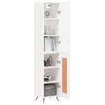 vidaXL Buffet haut Blanc 34 5x34x180 cm Bois d'ingénierie