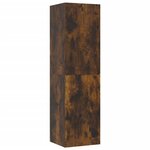 vidaXL Meubles TV muraux 2 Pièces Chêne fumé 30 5x30x110 cm