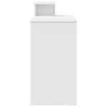 vidaXL Bureau blanc Blanc Panneau d'aggloméré Standard Rangement