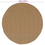 vidaXL Tapis de surface Naturel Ø 180 cm Jute