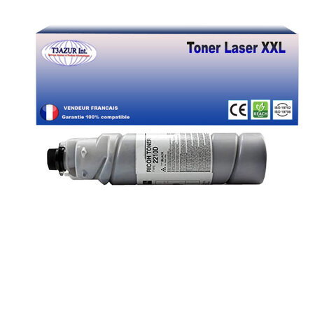 Toner compatible avec ricoh aficio mp3352  mp3352ad  mp3352sp  remplace  ricoh type 2210d (885053) - 11 000 pages - t3azur