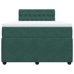 vidaXL Sommier à lattes de lit avec matelas vert foncé 120x190 cm