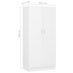 vidaXL Garde-robe Blanc 82 5x51 5x180 cm Aggloméré