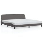 vidaXL Cadre de lit sans matelas gris 200x200 cm similicuir