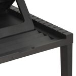 vidaXL Chaise longue avec coussin Plastique Anthracite