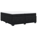 vidaXL Sommier à lattes de lit et matelas Noir 200x200 cm Velours
