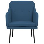 vidaXL Fauteuil Bleu 63x76x80 cm Tissu