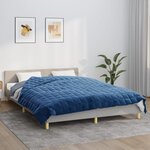 vidaXL Couverture lestée Bleu 220x235 cm 11 kg Tissu