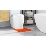 vidaXL Tapis de bain antidérapant avec découpe pour toilette Orange