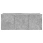 vidaXL Meuble TV Gris béton 80x34x30 cm Bois d'ingénierie