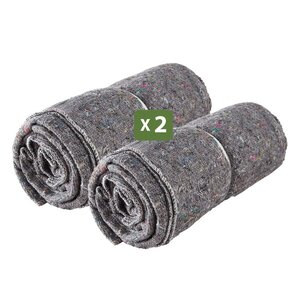 Pack and Move - Lot 2 Couvertures De Protection Pour Déménagement Et Stockage - 1 5 X 2 M - Épaisse Et Résistante - Protection TV Protection Meubles