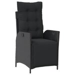vidaXL Ensemble de salle à manger de jardin 7 pièces Noir Poly Rattan