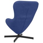 vidaXL Fauteuil œuf Bleu police 63 x 73 x 90 cm Velours