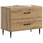 vidaXL Cabinet de chevet Chêne artisanal 62 x 34 5 x 47 5 cm