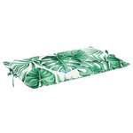 vidaXL Coussin de chaise longue motif de feuilles tissu oxford