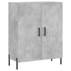 vidaXL Buffet gris béton 69 5x34x90 cm bois d'ingénierie