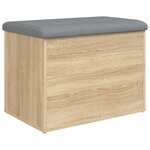 vidaXL Banc de rangement chêne sonoma 62x42x45 cm bois d'ingénierie