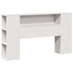 vidaXL Cadre de lit sans matelas blanc 140x190 cm bois de pin massif